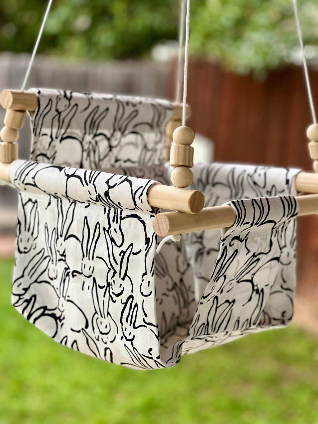 WEATHERPROOF DAISY Outdoor Garden Baby Swing with pillow and playing beads