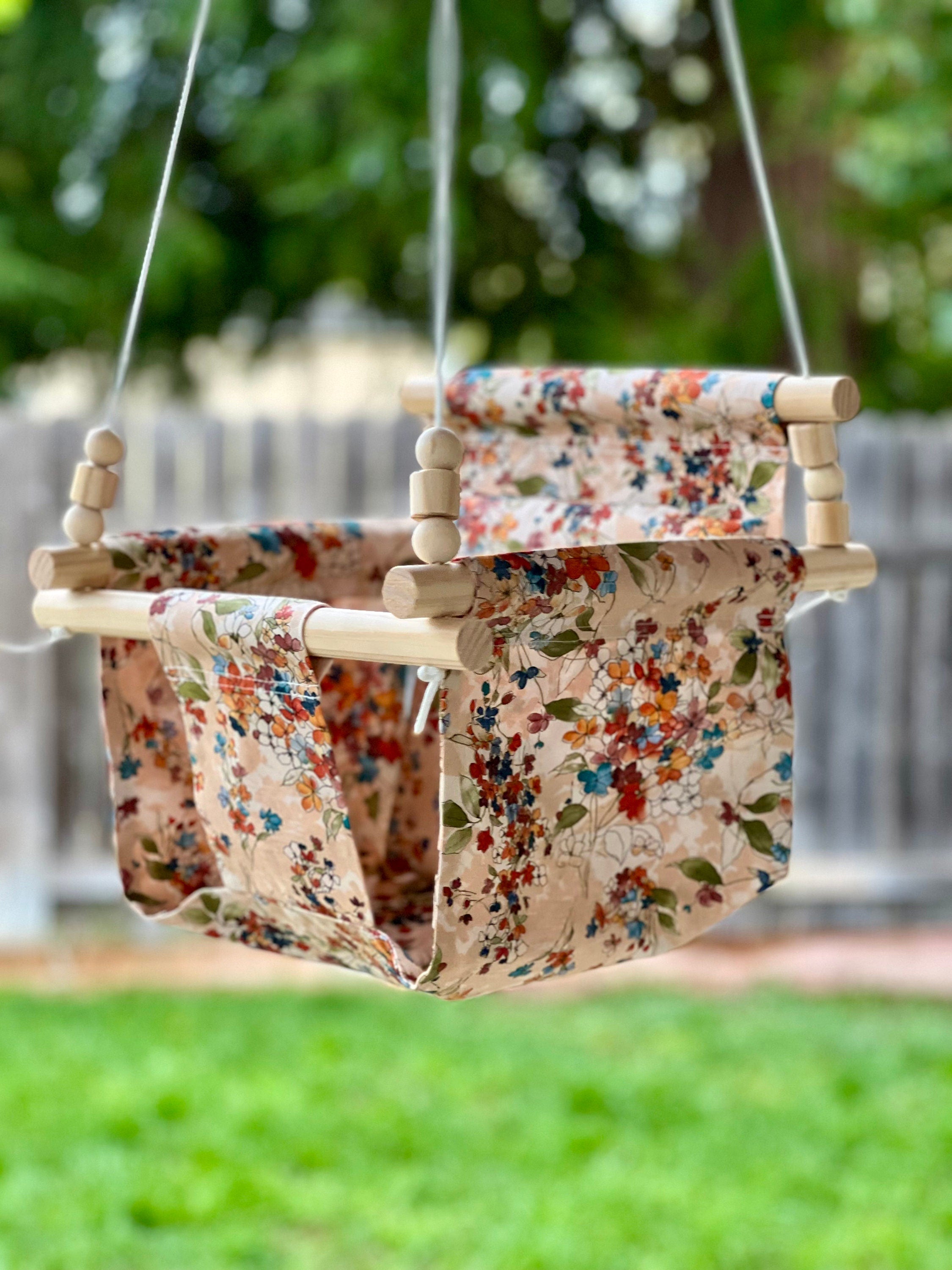 WEATHERPROOF Outdoor Garden Baby Swing with pillow and playing beads