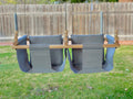 Linen Twin Babies Fabric Swing  Double Indoor/Outdoor Baby/Todler Swing with a Pillows Customize it.