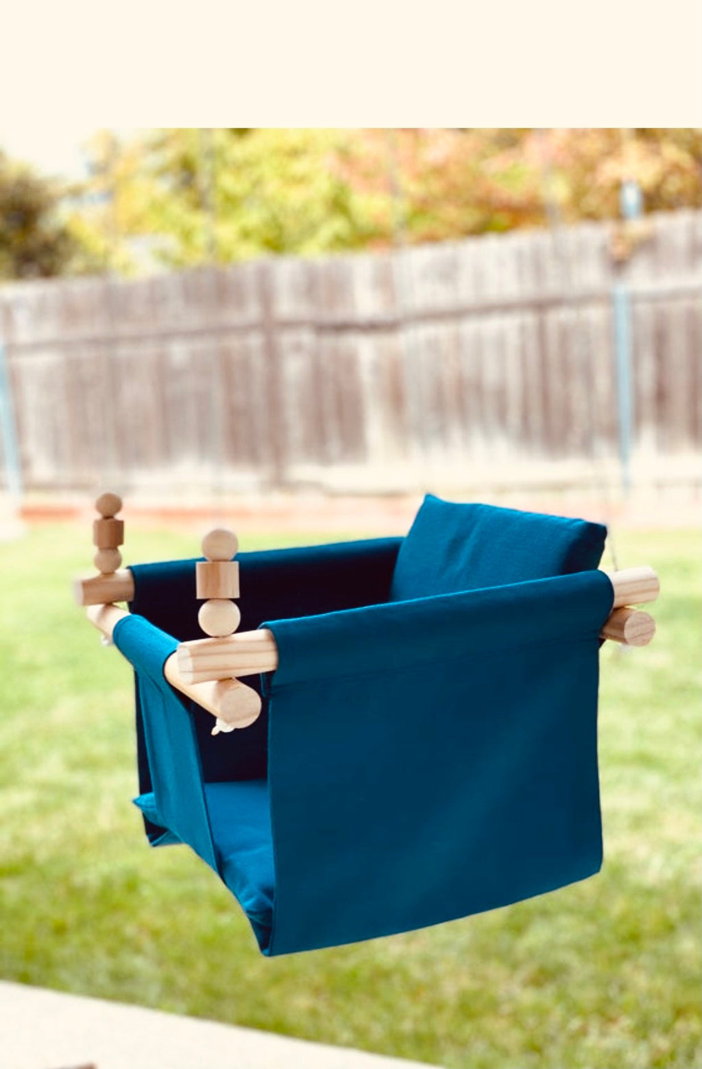 Baby Fabric Swing. Navy Indoor Outdoor Baby Toddler Swing With a Pillow Baby Hammock