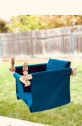 Baby Fabric Swing. Navy Indoor Outdoor Baby Toddler Swing With a Pillow Baby Hammock