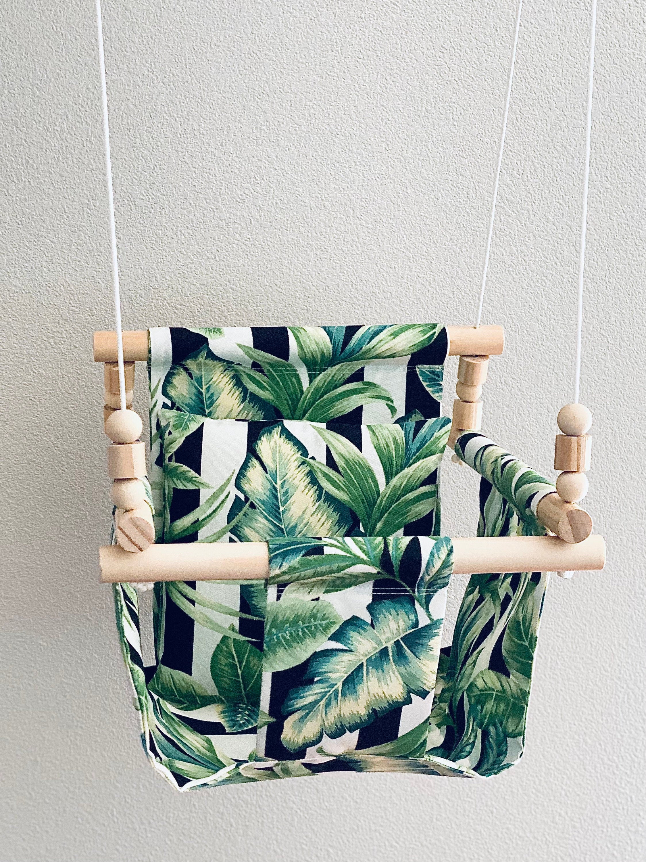 Outdoor Hawaiian Jungle Tropical Fabric Baby Swing Hammock Shipped in 3 days Customize it