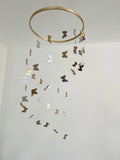 Multicolor butterflies baby mobile, gold, silver, rose gold wood kids mobile, boho minimalist mobile, gender neutral mobile