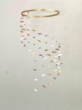 Multicolor fish baby mobile, marine crib mobile nursery gold silver rose gold wood fish kids mobile toddler minimalist boho mobile