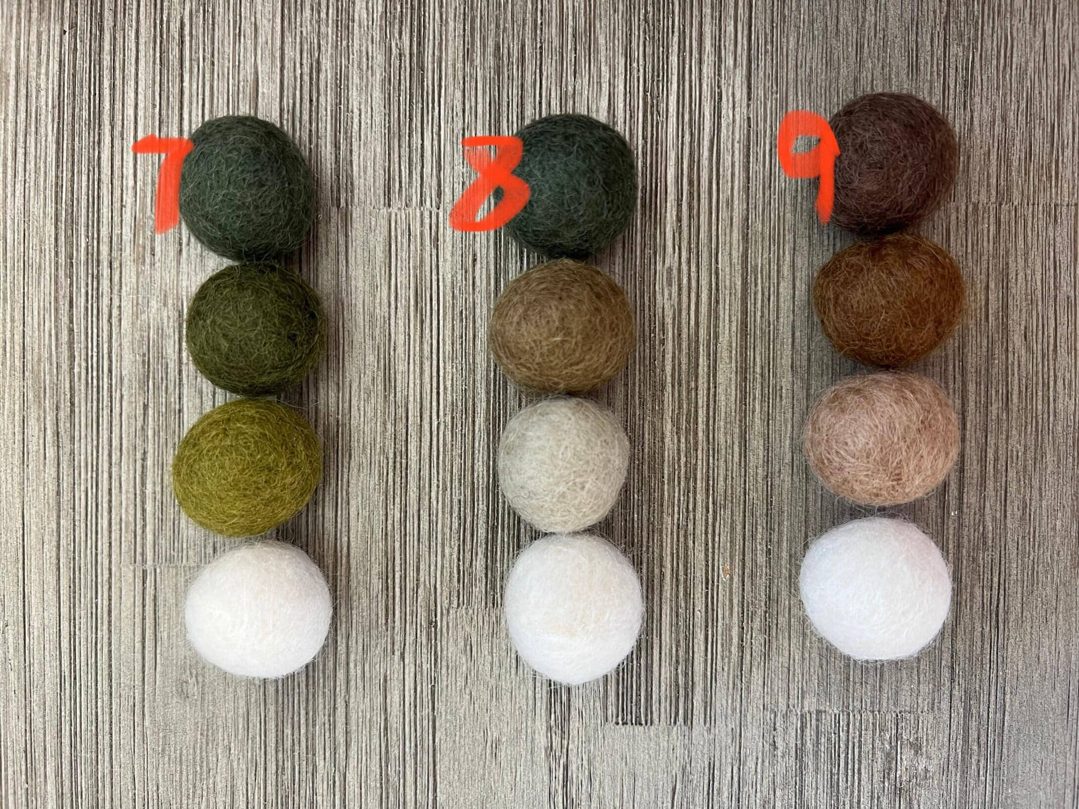 Terracotta ombré felt wool ball mobile, pom pom mobile, felt pom pom mobile, felt ball mobile, minimalist mobile, boho nursery decor