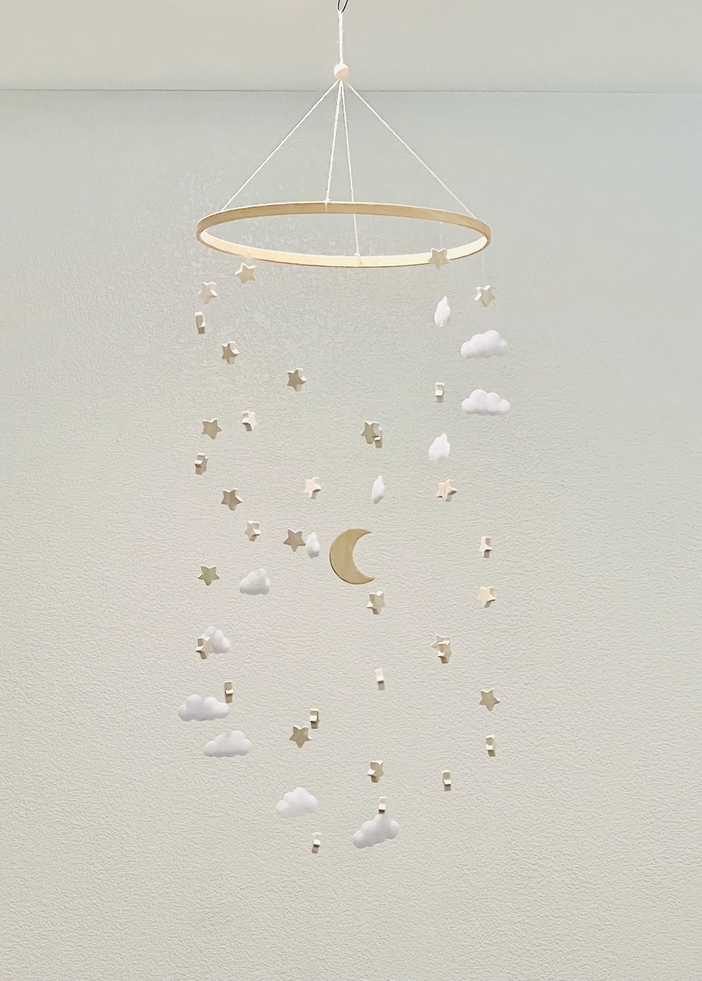 Stars and moon mobile, stars baby mobile, cloud mobile, neutral baby mobile, gender neutral nursery, baby boy nursery, baby girl mobile