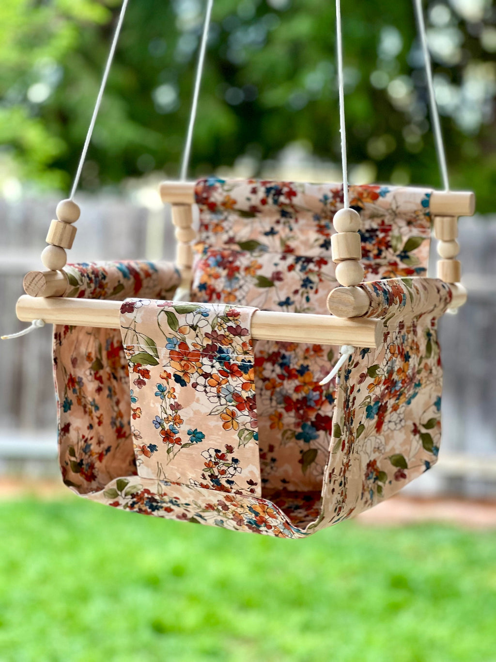 WEATHERPROOF Outdoor Garden Baby Swing with pillow and playing beads