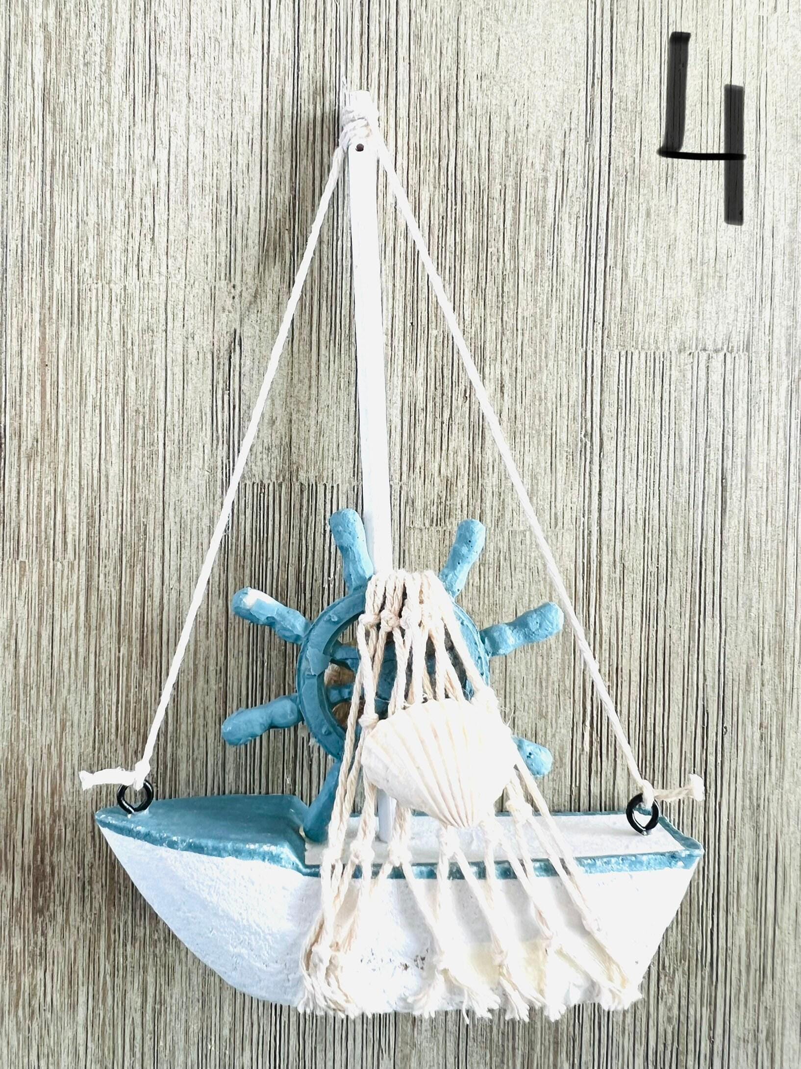 Fishing baby mobile, marine crib mobile nursery, boat fish bird baby toddler mobile, modern minimalist mobile, gender neutral mobile