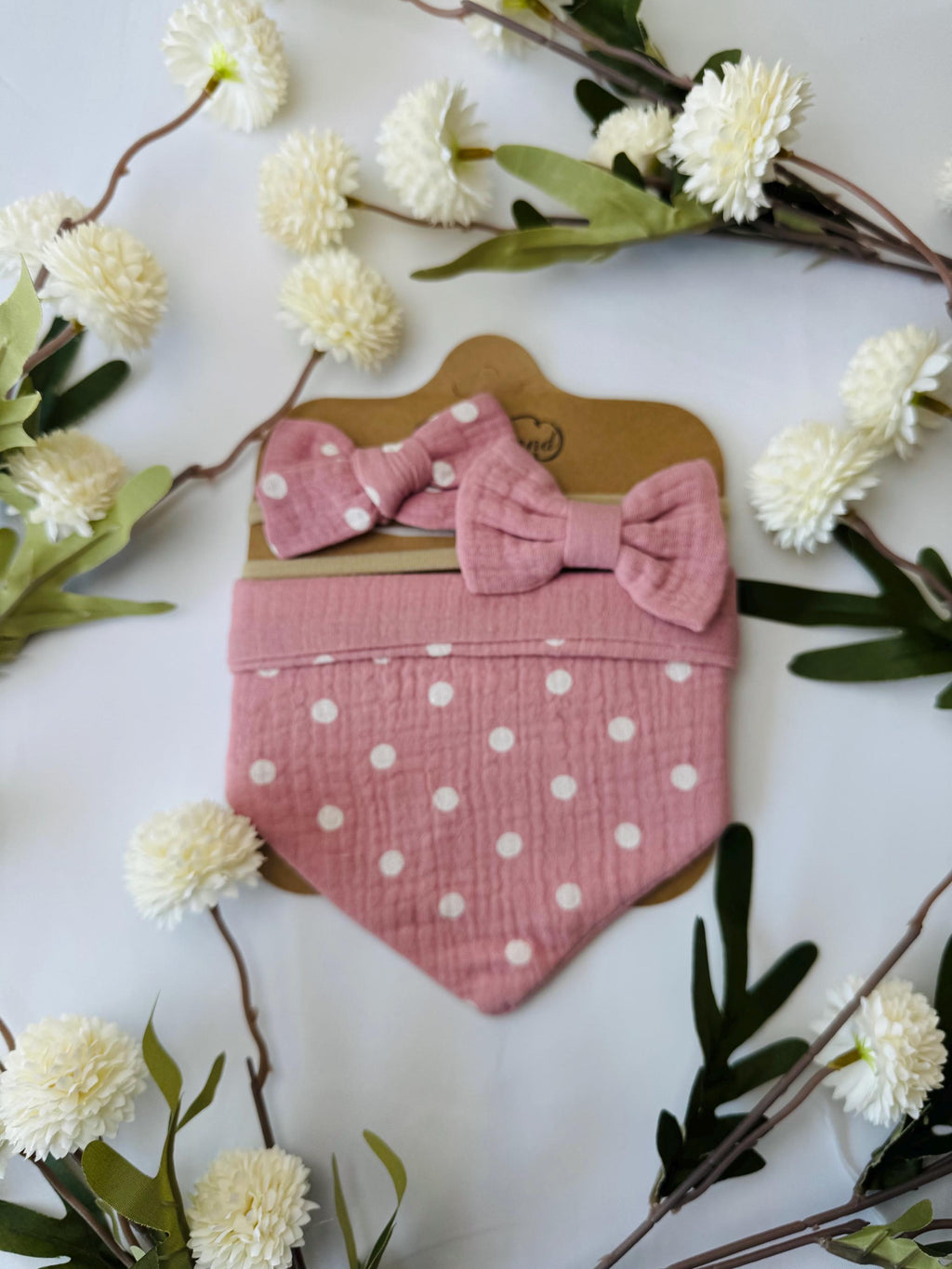 Baby Gift Box – Ivory Knit Cardigan with Daisies, Headbands & Bib | Baby Shower Gift |  Outfit Set | Coming Home Gift| 9 month