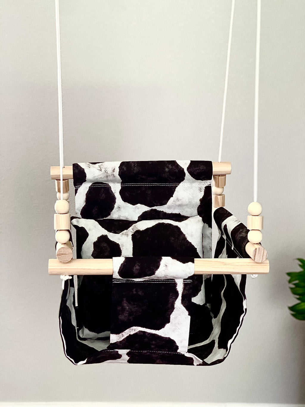Baby Cow Print Fabric Swing Indoor Outdoor Baby Todler Swing Baby Hammock Ready to Ship