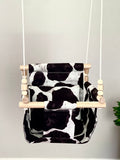 Baby Cow Print Fabric Swing Indoor Outdoor Baby Todler Swing Baby Hammock Ready to Ship