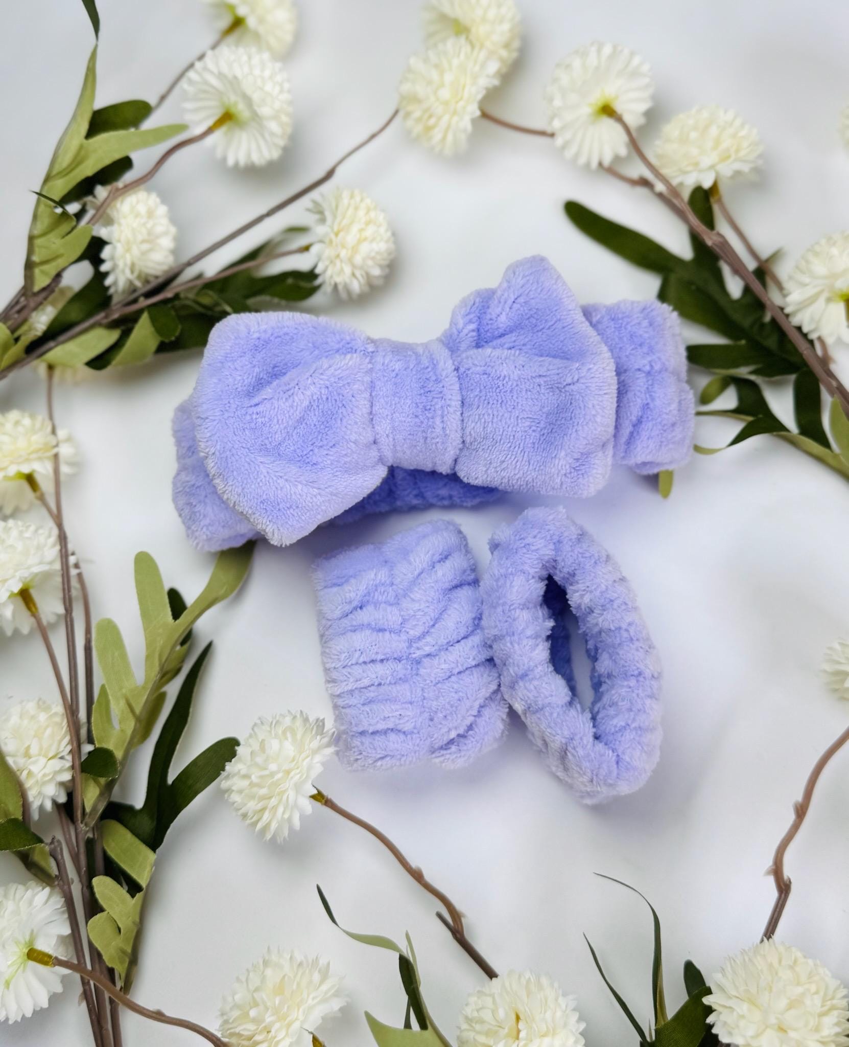 Cozy Pink and  Lavender Spa Gift Box – Bath Bombs, Hair Accessories , Travel Pouch