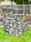 WEATHERPROOF DAISY Outdoor Garden Baby Swing with pillow and playing beads