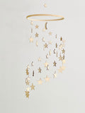 Wood stars baby mobile, stars and moon mobile nursery, night baby mobile, night baby mobile, minimalist mobile, gender neutral mobile