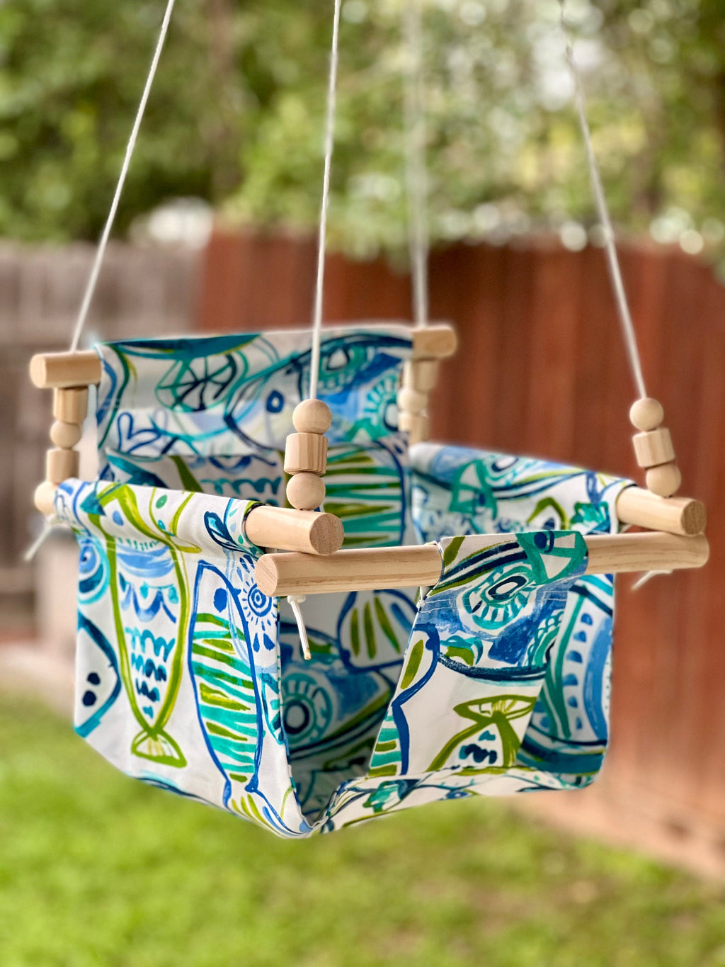 WEATHERPROOF Outdoor Garden Baby Swing with pillow and playing beads
