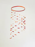 Wood terracotta and gold fish baby mobile, marine crib mobile nursery, kids mobile, minimalist mobile, gender neutral mobile