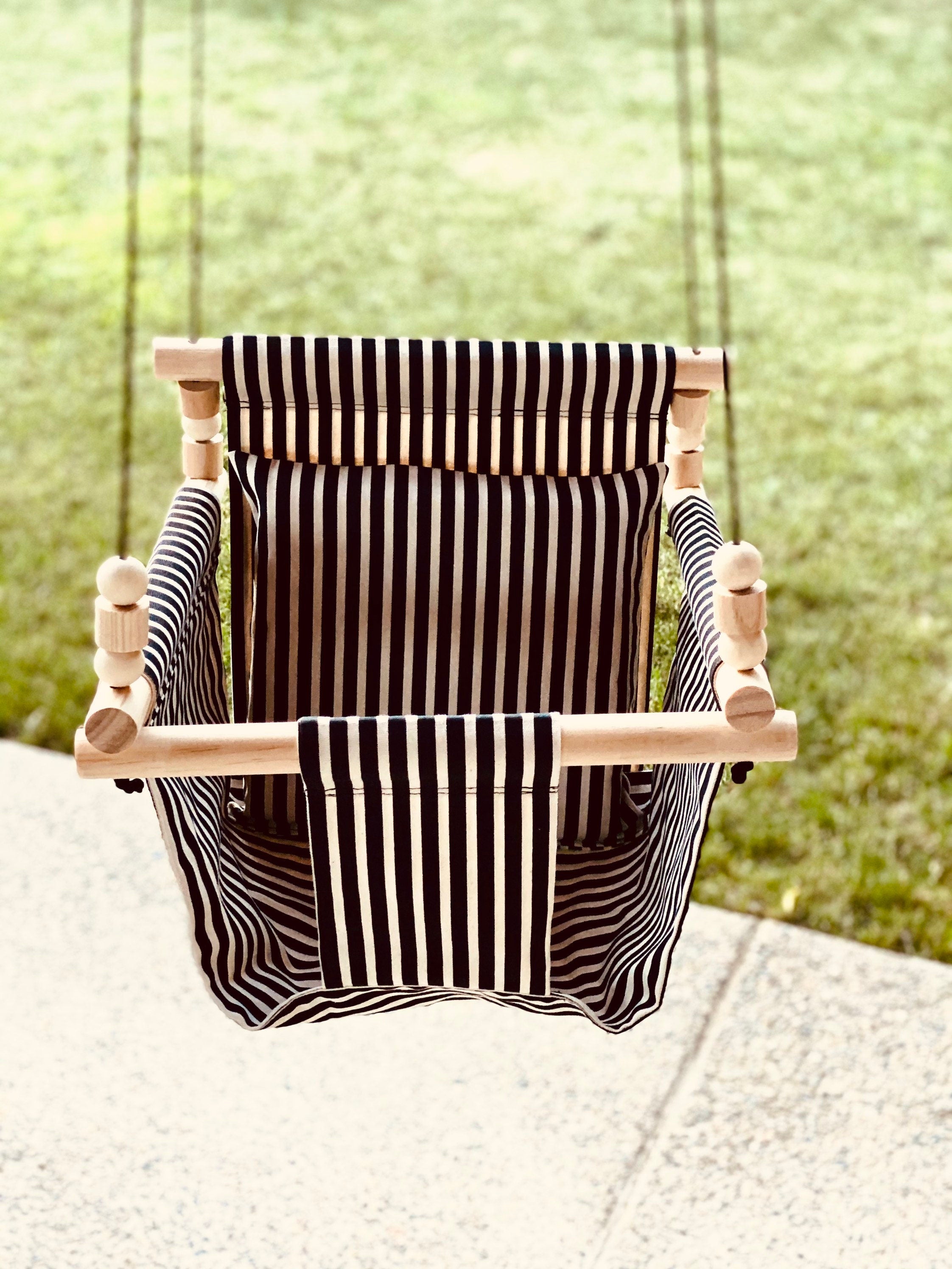 Black and White Baby Toddler Fabric Swing Minimalistic Baby Shipped in 3 days Customized Gift