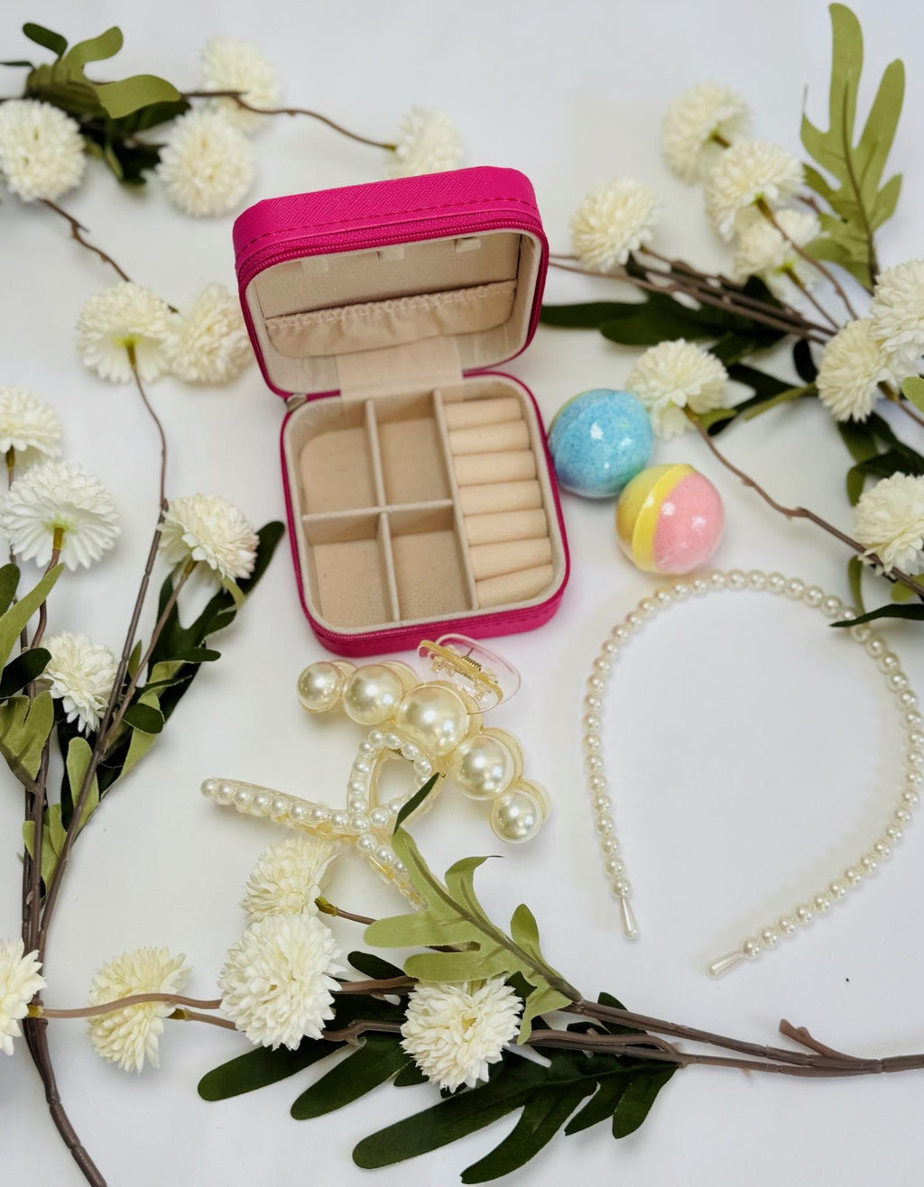 Blush Pink Spa & Beauty Gift Box – Complete Self-Care Set with Travel Bag