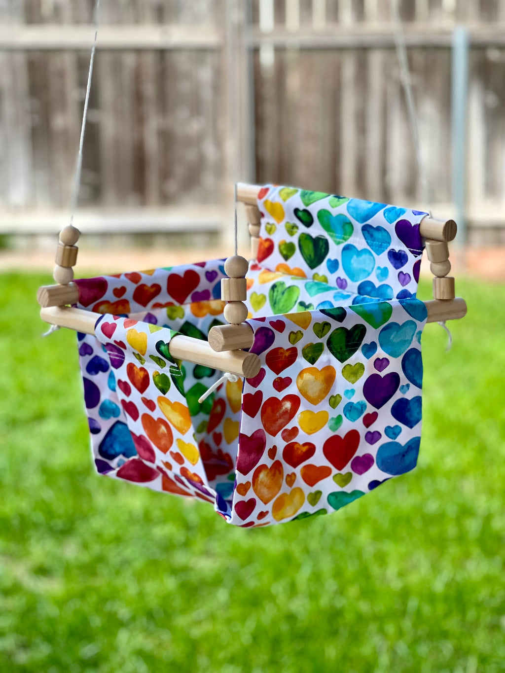 Rainbow Baby Toddler Fabric Swing Minimalistic Baby Shipped in 3 days Customized Gift